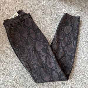 NWT Black Snake Florence Skinny Mid Rise Instasculpt Ankle DL1961 Jeans Size 25
